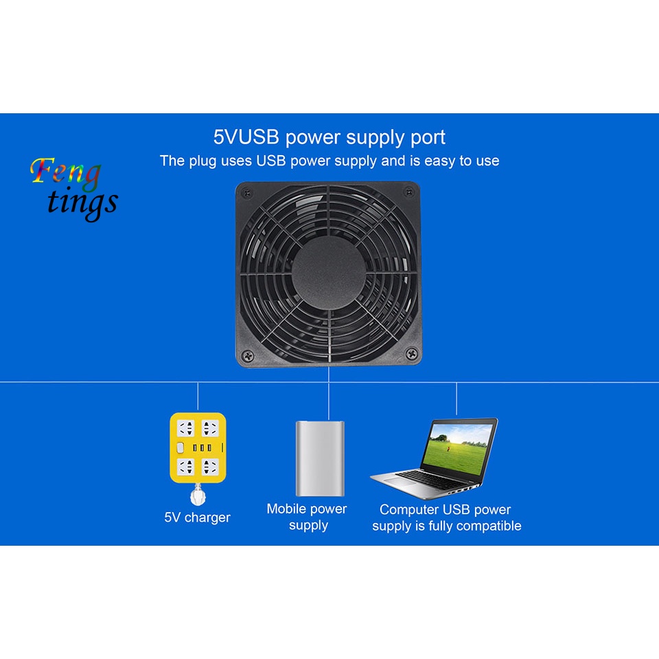 Quạt mini usb 5v Làm Mát Không Tiếng Ồn Tốc Độ Cao Cho Máy Tính tv boxes and routers 1800rpm