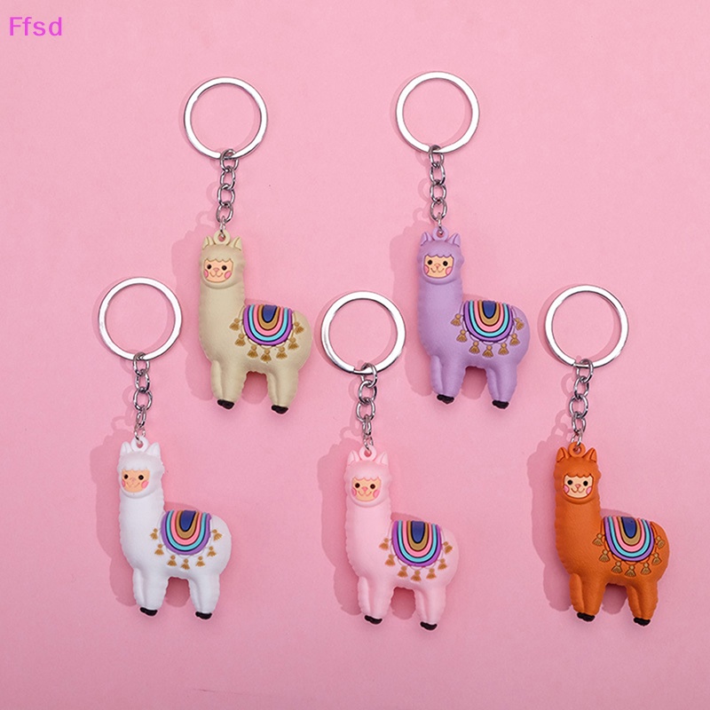 1 Móc Khóa Hình Lạc Đà alpaca Hoạt Hình Dễ Thương