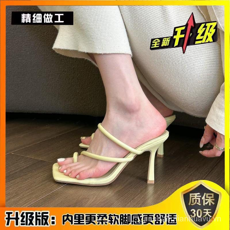 Sandal Cao Gót Hở Ngón Cao Cấp Thời Trang Mùa Hè 2023 Phong Cách Pháp Hàng Mới Dành Cho Bạn Nữ
