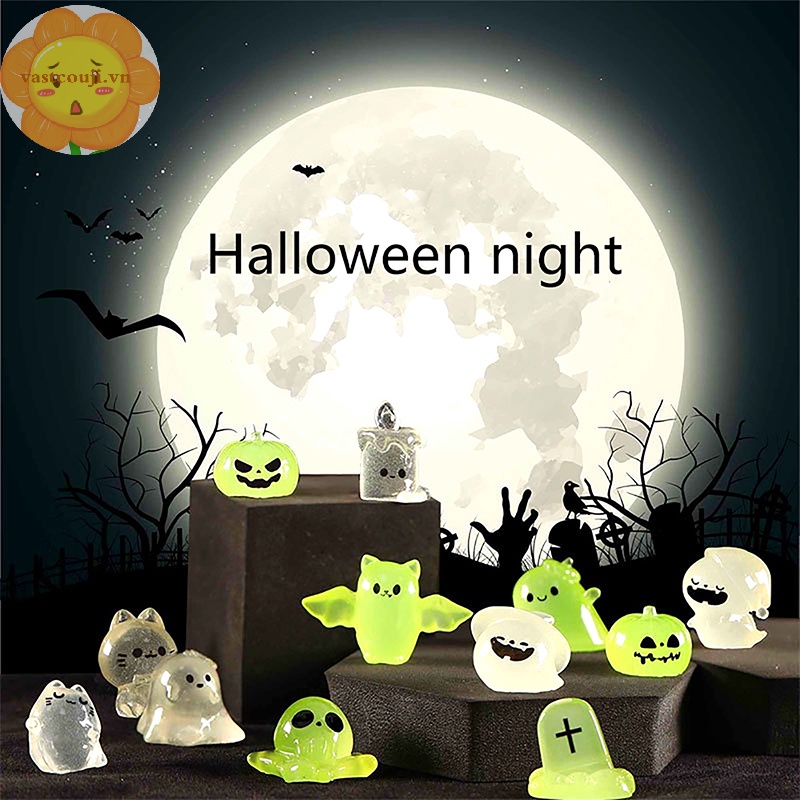 Vastji Set 6 Đồ trang trí Ma Quỷ Bí Ngô Dạ Quang Trang Trí halloween vn