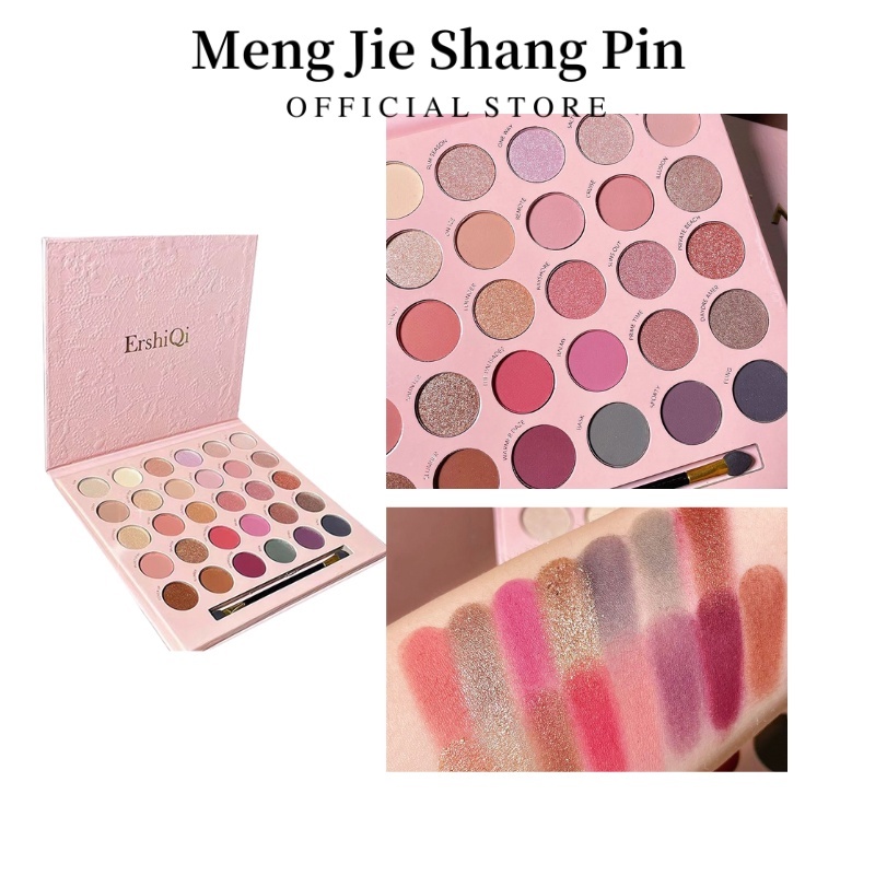 Bảng phấn mắt 30 màu tông mờ và nhũ trang điểm khói đa năng