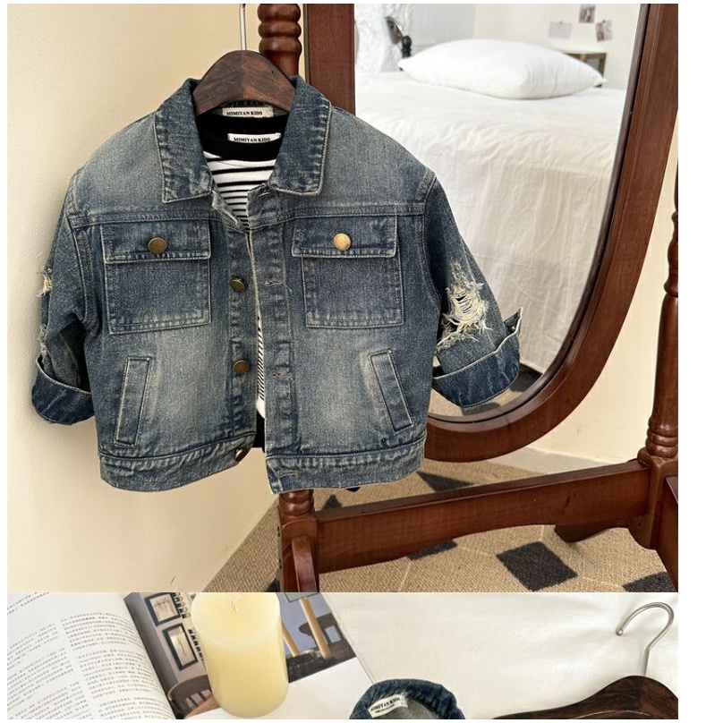 Hàng Mới Về Mới Áo Khoác denim Thời Trang Dành Cho Bé