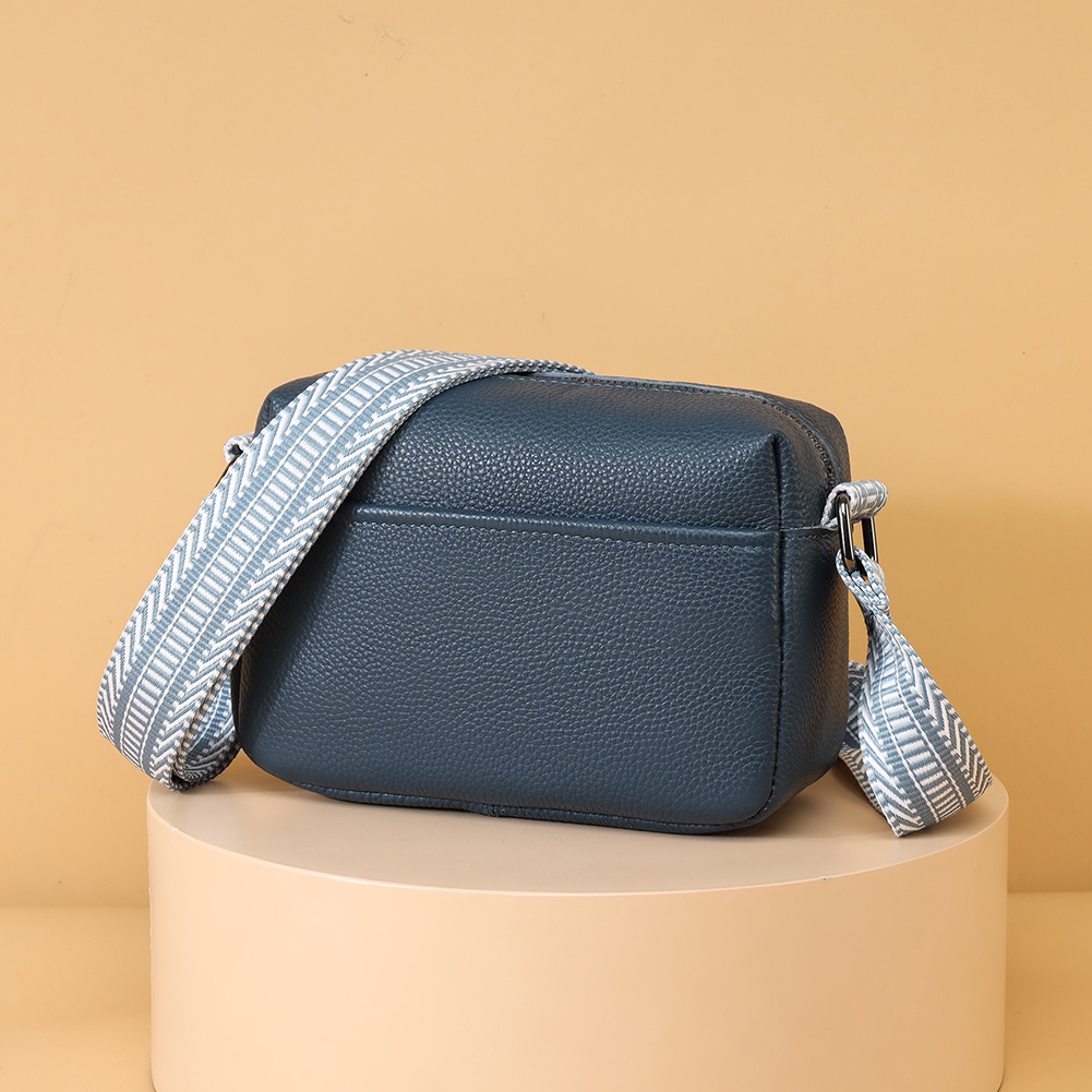 Túi Đeo Chéo Vuông Bằng Da Thật Có Khóa Kéo Đa Năng Thời Trang Cho Nữ