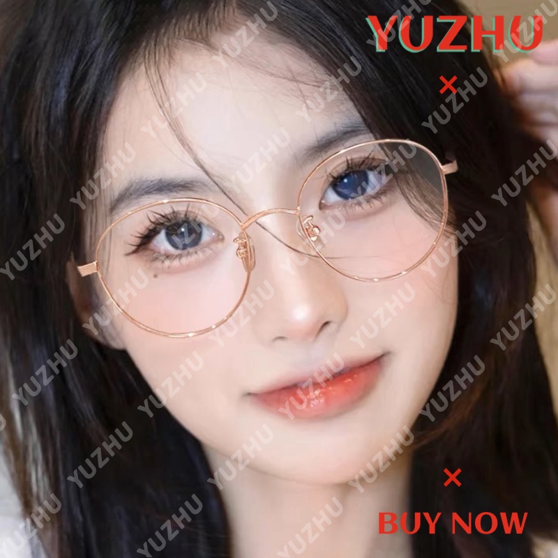 Mắt Kính Gọng Tròn Bằng Kim Loại Chống Ánh Sáng Xanh Thời Trang unisex