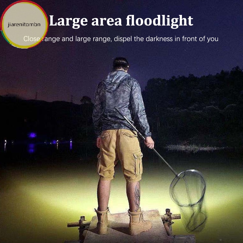 Jiarenitombn Đèn Pin Đội Đầu Câu Cá / Cắm Trại / Leo Núi Có Thể Sạc Lại vn