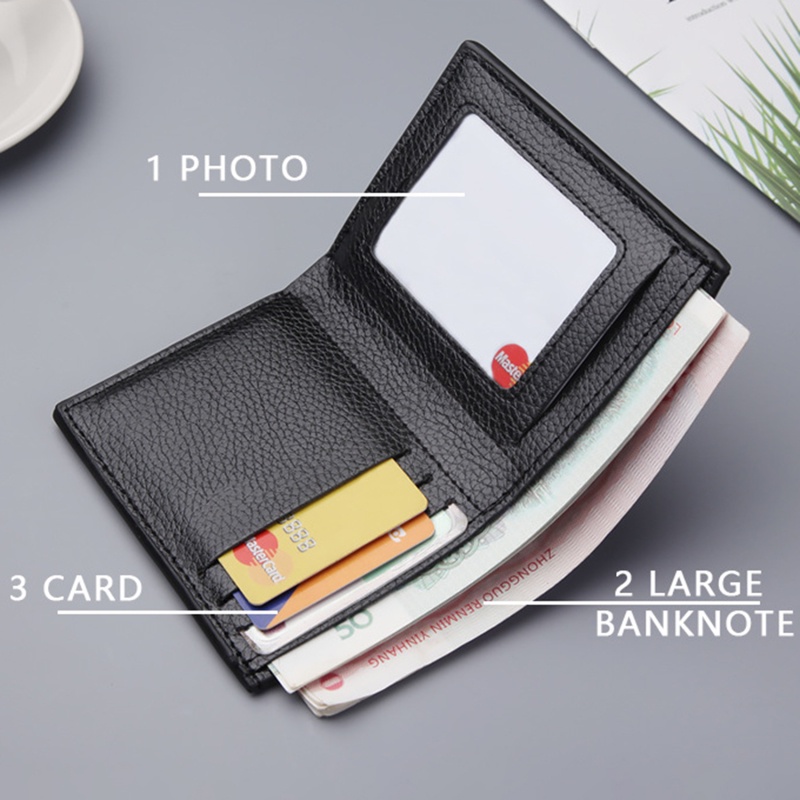 Ví Da pu Mềm Siêu Mỏng Nhỏ Gọn Cho Nam