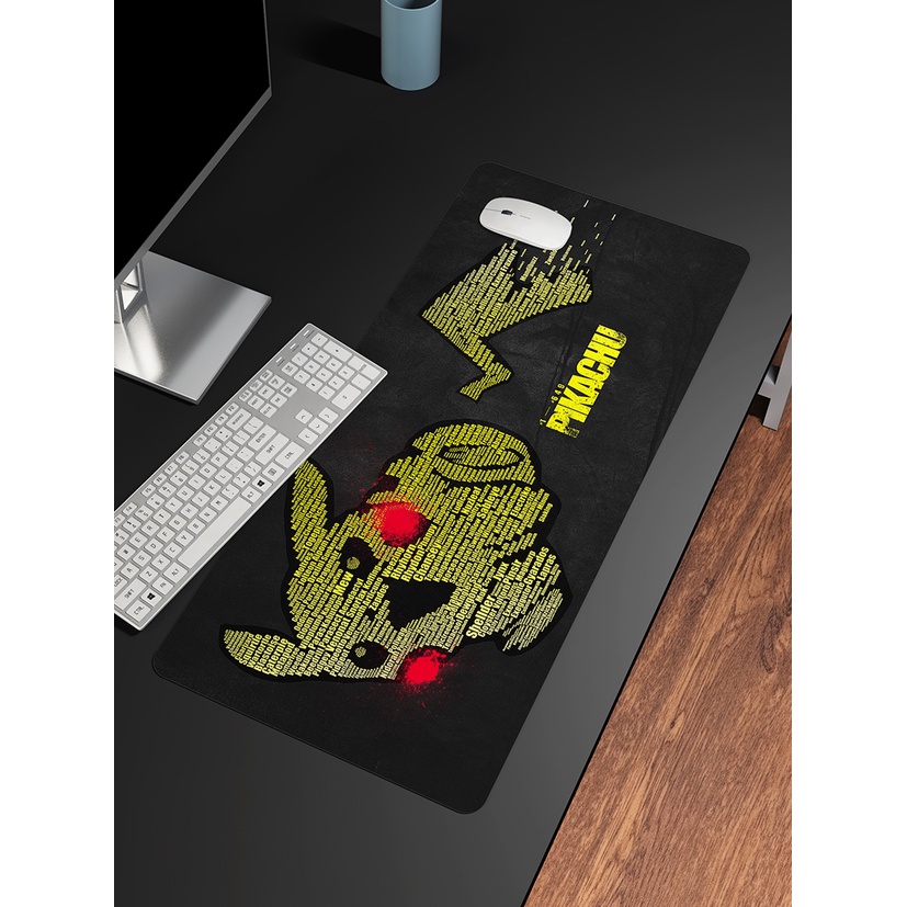 Tấm Lót Chuột Bàn Phím Máy Tính pc laptop Chống Trượt In Hình pikachu Pokemon Độc Đáo Tiện Dụng