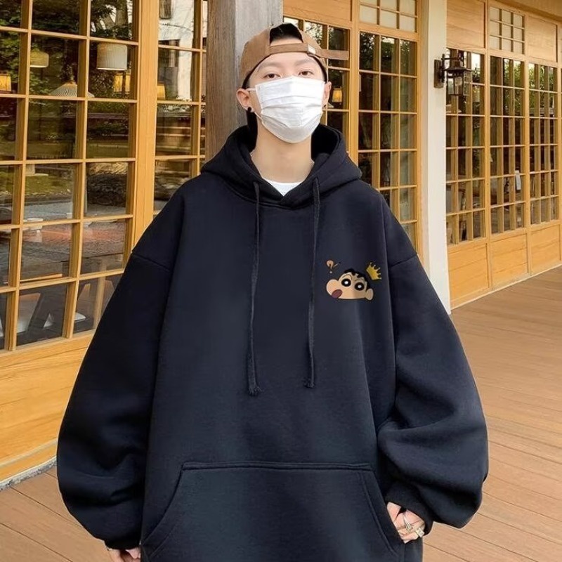Áo hoodie Dày Dặn Dáng Rộng Có Túi Lớn In Họa Tiết Hoạt Hình anime Thời Trang Mùa Thu Chất Lượng Cao Cho Nam Và Nữ