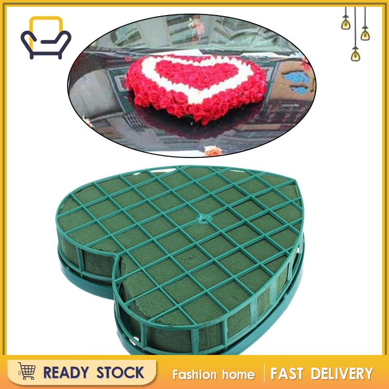 Khối Xốp Hình Trái Tim Màu Xanh Lá Cây Đế Xốp Cho Đám Cưới / Xe Hơi