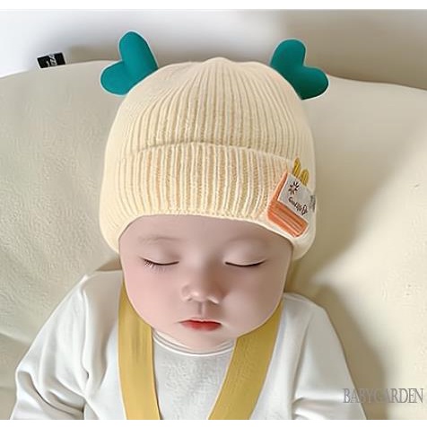 Mũ beanie Dệt Kim Hình Sừng Hươu Cho Bé