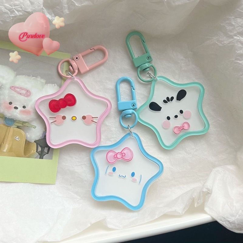 Móc Khóa Hình sanrio Và Ngôi Sao Bằng acrylic Xinh Xắn Mới