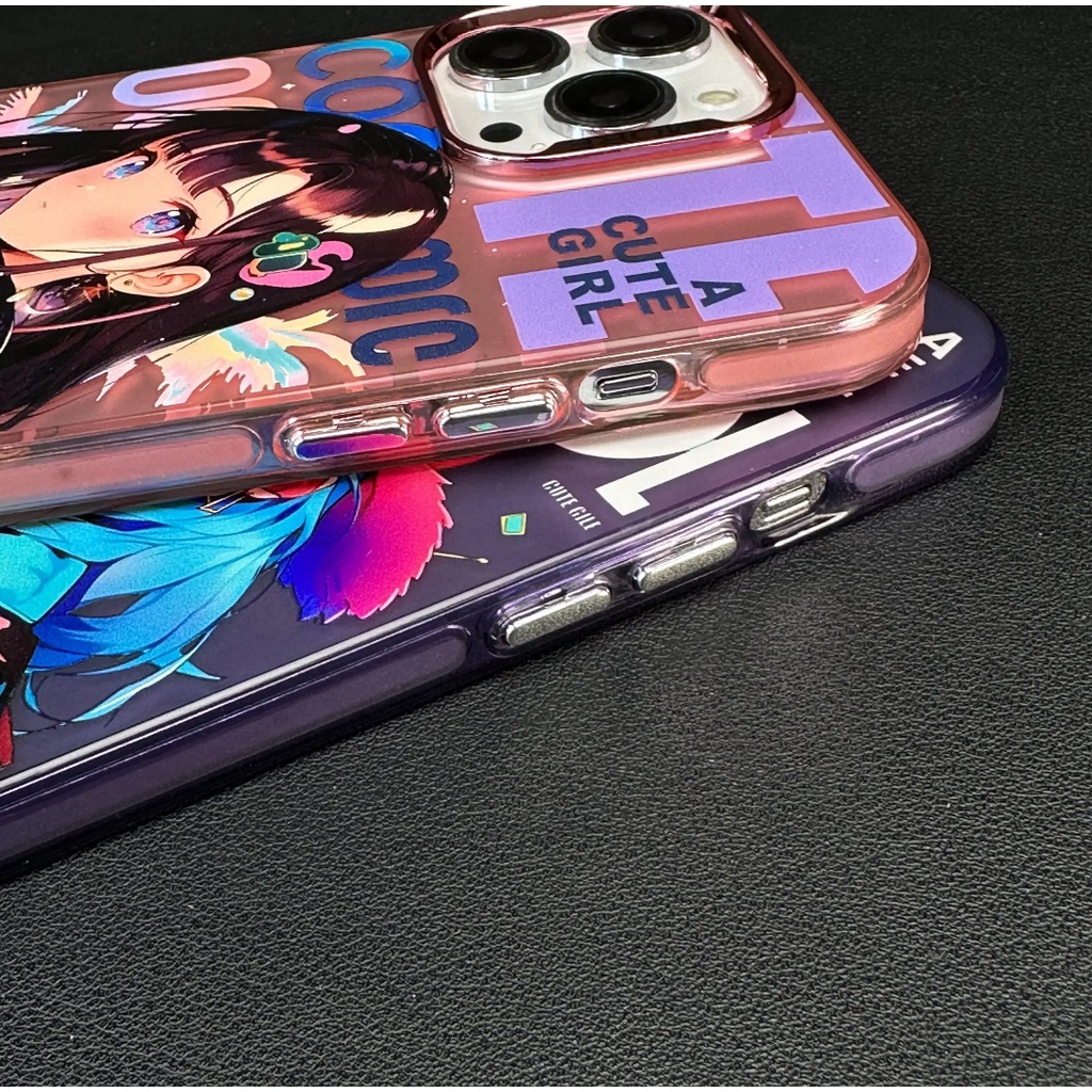 Iphone Ốp Điện Thoại Túi Khí Chống Sốc Hình Cô Gái Dễ Thương Cho iphone 14promax 14 13 13promax 12 12promax 11