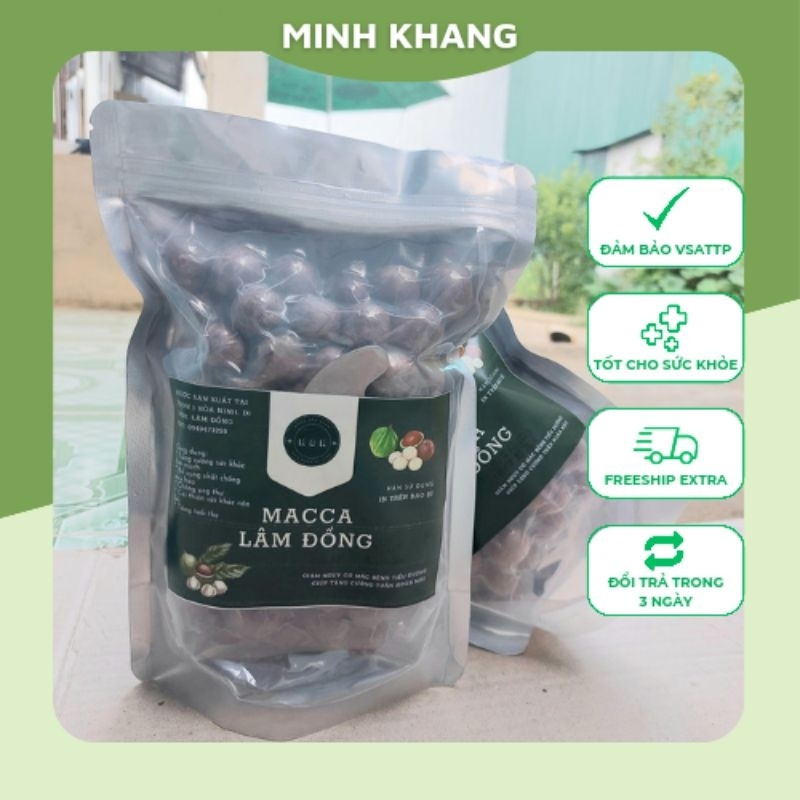 500g Hạt macca sạch Lâm Đồng organic _ mắc ca sấy