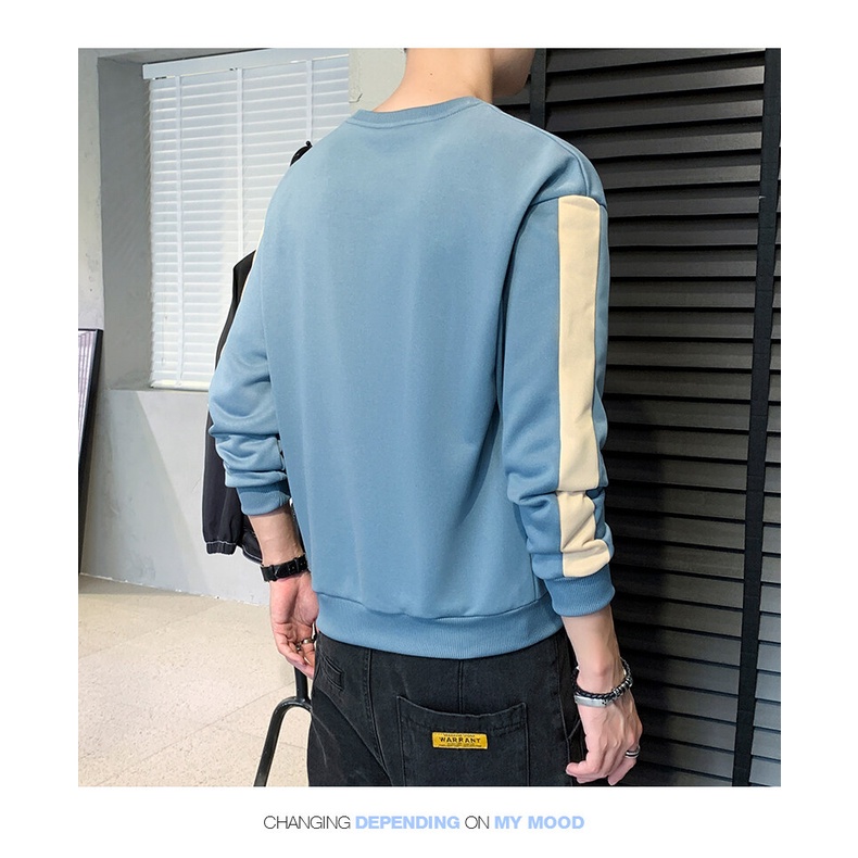 Áo sweater Tay Dài Cổ Tròn Dáng Rộng In Họa Tiết Thời Trang Mùa Thu Cho Nam