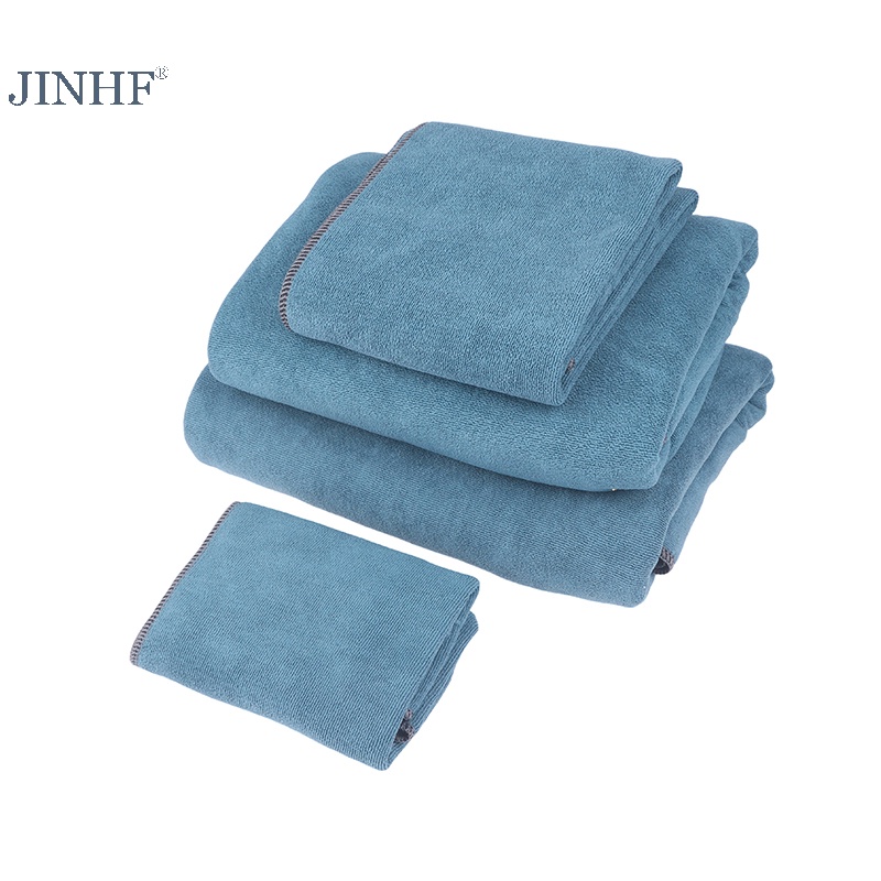 Jinhf Khăn Lông Cừu San Hô Hai Mặt Thấm Hút Nước Nhanh Khô Dùng Trong Rửa Xe Hơi
