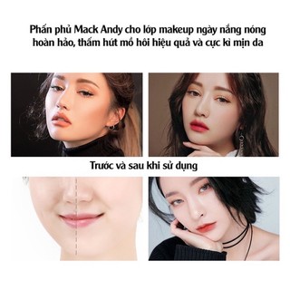 Phấn phủ bột Mack Andy kiềm dầu chống thấm nước