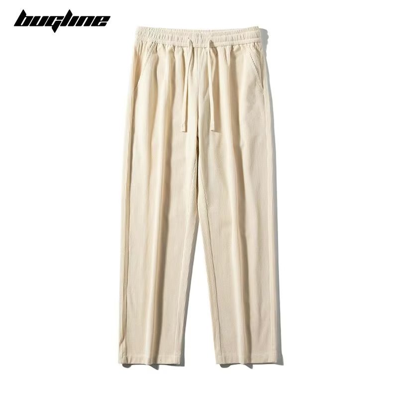 Quần Dài Thể Thao Ống Rộng Vải Nhung Màu Trơn Phối Dây Rút Phong Cách Mỹ Thời Trang Mùa Thu Cho Nam m-5xl