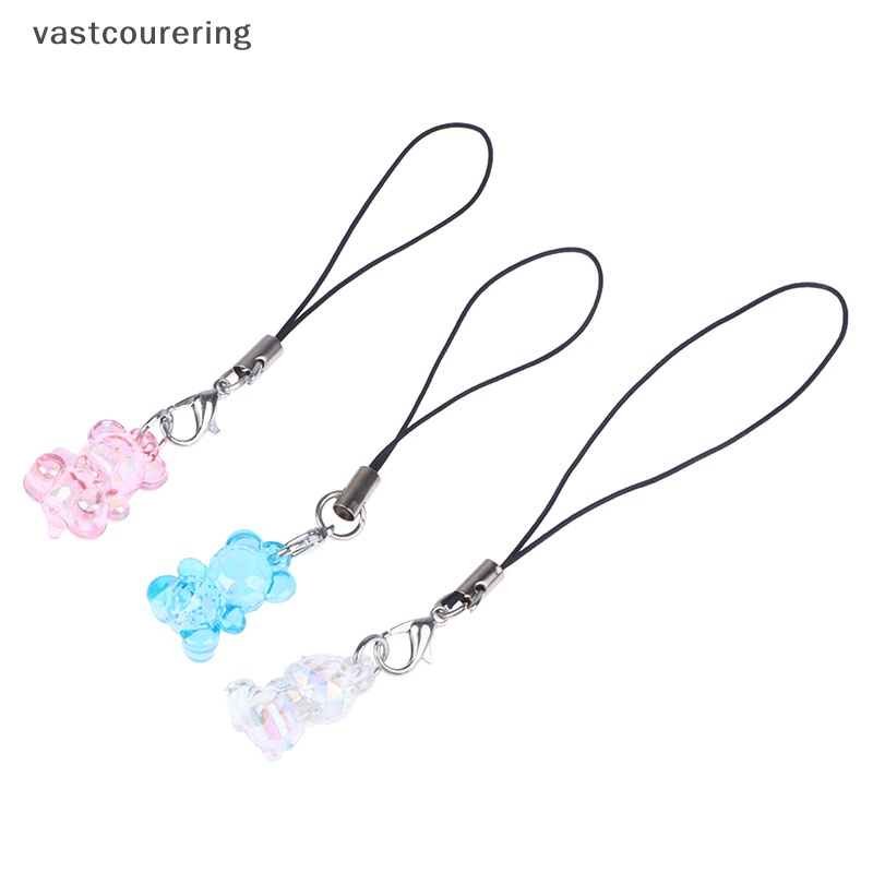 Vast 1 Móc Khóa Điện Thoại Trong Suốt Hình Gấu Hoạt Hình Dễ Thương