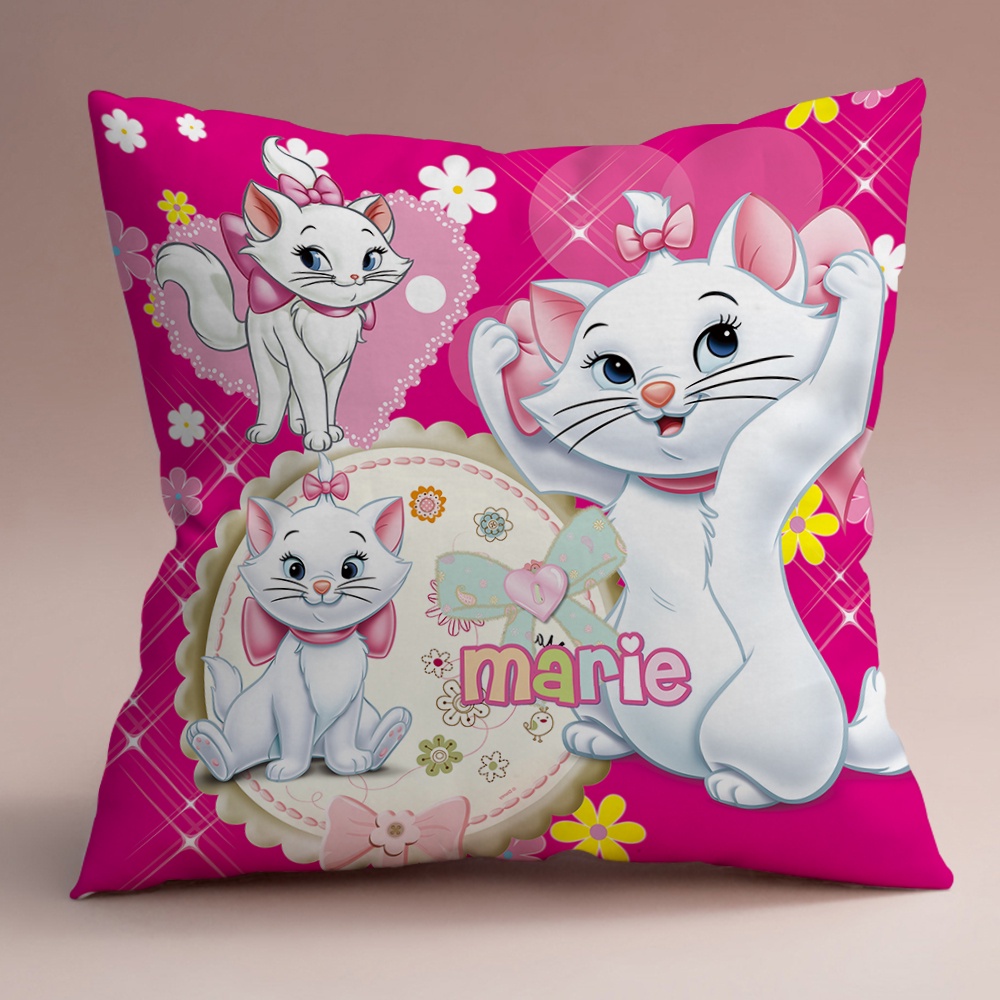 Disney Vỏ Gối In Hình Mèo marie Một Mặt Trang Trí Phòng Khách / sofa / Xe Hơi / Quà Tặng Cho Bé
