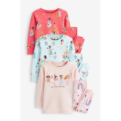 Sét 3 bộ dài tay cotton bé gái nect auth sale