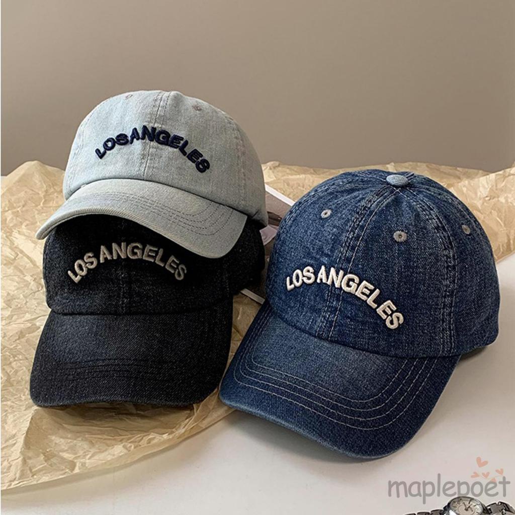 Mũ bóng chày denim cho nữ Mũ rộng vành Hàn Quốc Mũ lưỡi trai phong cách Nhật Bản cho học sinh