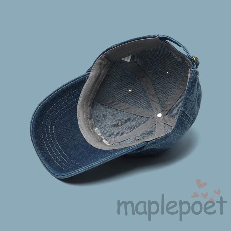 Mũ bóng chày denim cho nữ Mũ rộng vành Hàn Quốc Mũ lưỡi trai phong cách Nhật Bản cho học sinh