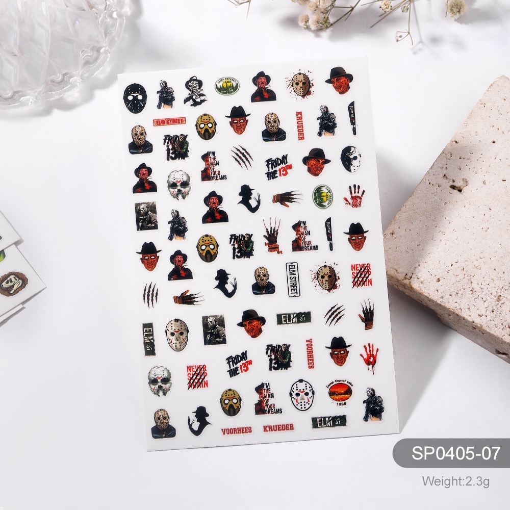 Miếng Dán Trang Trí Móng Tay Nghệ Thuật Độc Đáo Cho Tiệc halloween