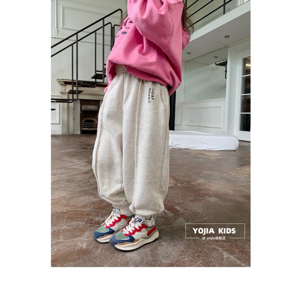 Quần Dài Thể Thao Dáng Rộng Thời Trang Xuân Thu Mới Cho Bé Gái