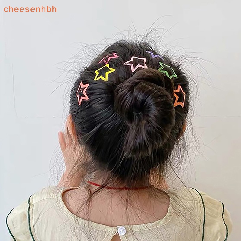 Chehbh Set 10 Kẹp Tóc Hình Ngôi Sao Nhiều Màu Sắc Bằng Kim Loại Dễ Thương Cho Nữ vn