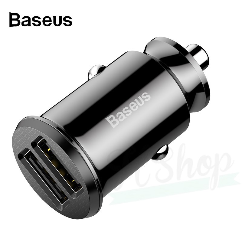 Tẩu sạc nhanh Baseus 3.1A 2 cổng USB dùng trong xe ô tô- HSHOP