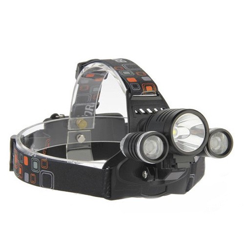 Đèn Pin Đội Đầu 3 Bóng Led T6 Siêu Sáng Tặng Kèm Sạc Và 2 Pin