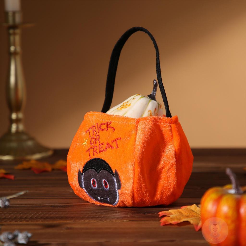 Laa6-túi Xách Tay Họa Tiết Bí Ngô / Ma Hoạt Hình halloween Cho Trẻ Em