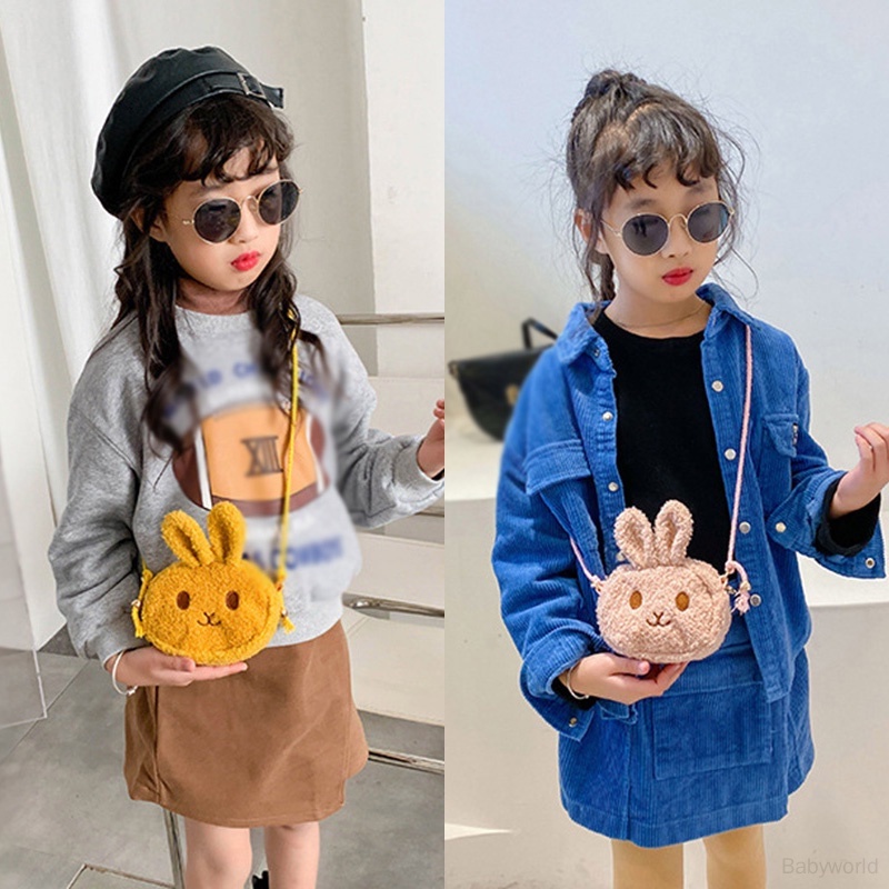 Túi Đeo Chéo mini Hình Thỏ Hoạt Hình Dễ Thương Cho Bé Gái