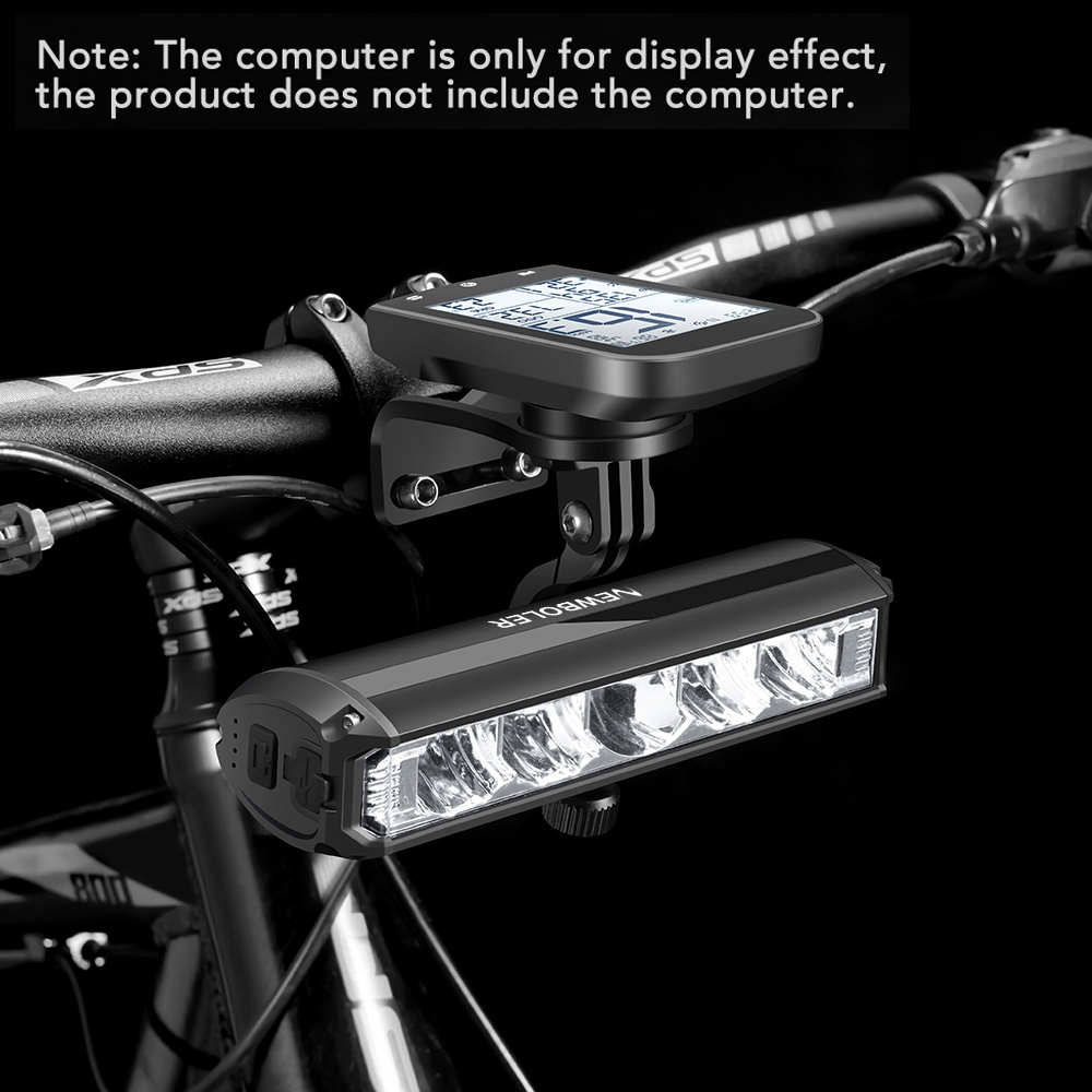 Đèn Pha led 10000mah 6000 lumens type-c Chống Thấm Nước ipx6 Gắn Đuôi Xe Đạp