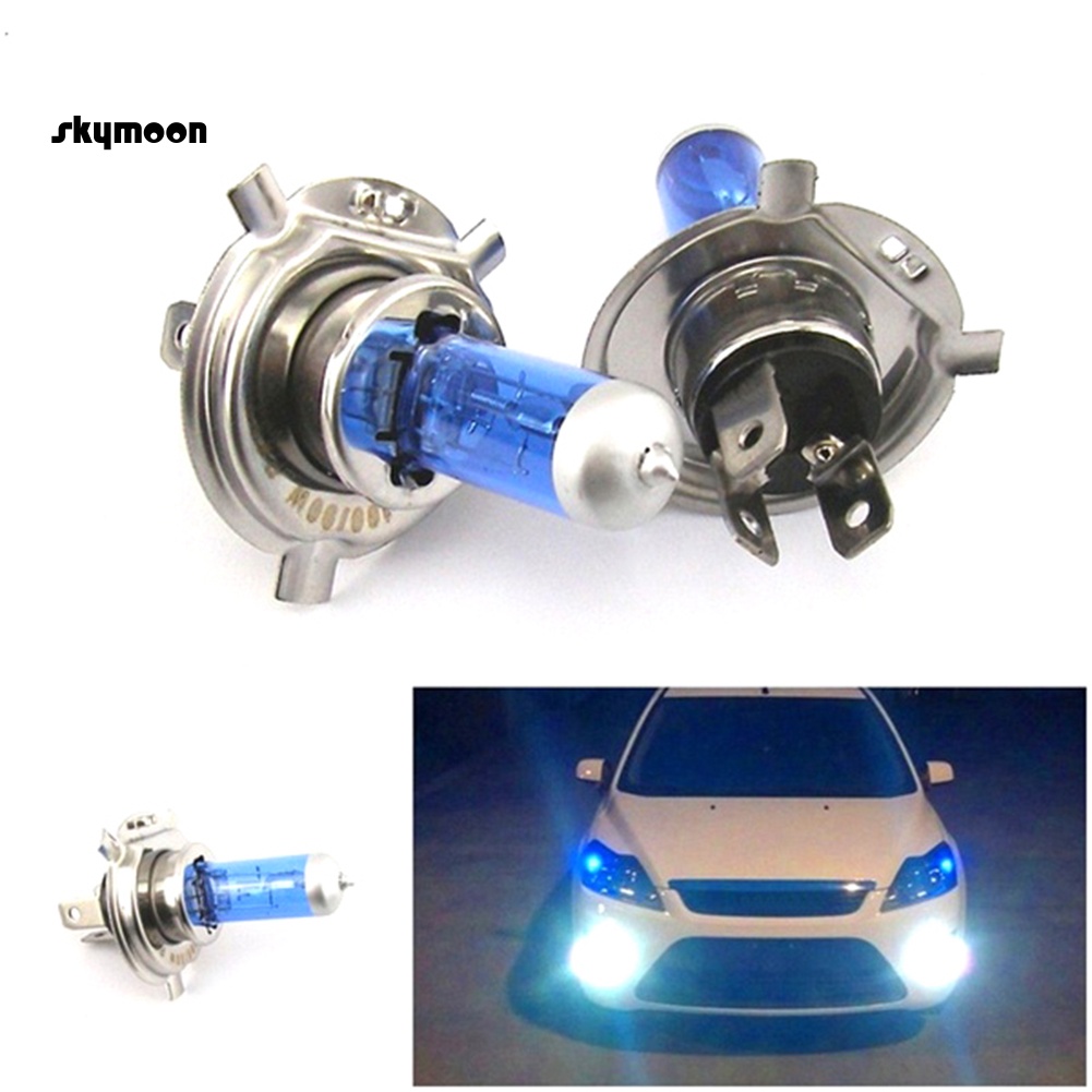 Bộ 2 Bóng Đèn halogen h4 12v 100 / 90w p43t Siêu Sáng Chuyên Dụng Cho Xe Hơi