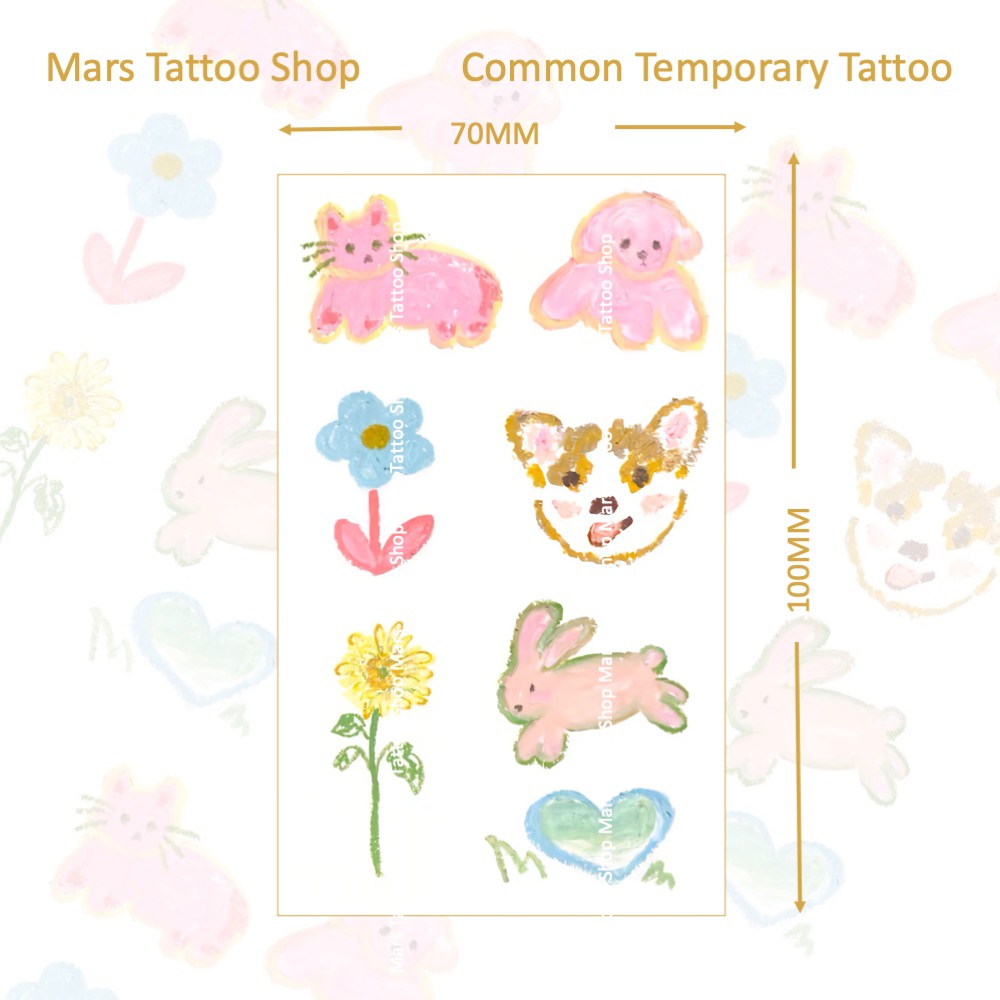 Hình Xăm Giả Dễ Thương csz003 Thông Dụng Lâu Trôi