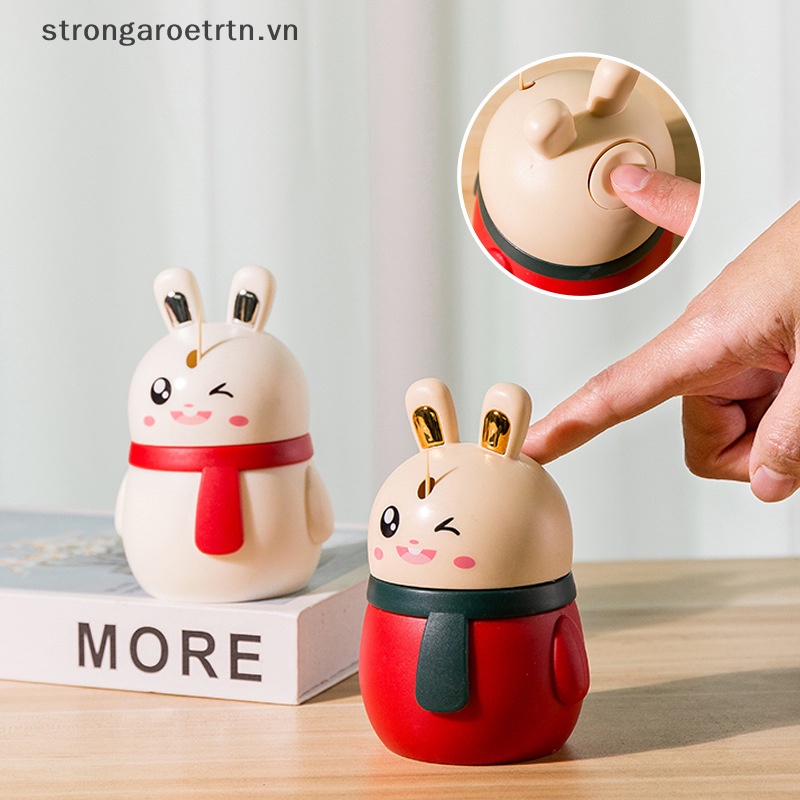 Hộp Đựng Tăm Xỉa Răng Dạng Nhấn Hình Thỏ Dễ Thương Giá Đỡ