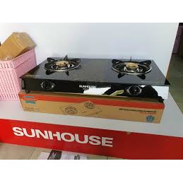 Bếp Ga Đôi Kính Cường Lực SUNHOUSE SHB-2106 kiểu dáng chắc chắn