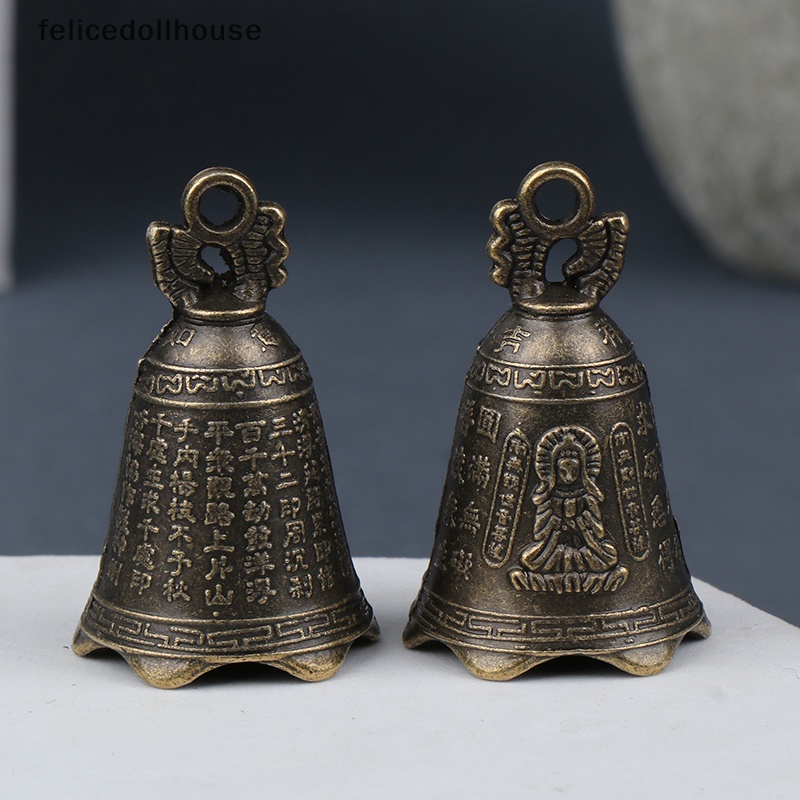 Set 2 Chuông Gió mini Bằng Đồng Phong Cách Phật Giáo retro Trang Trí Sân Vườn / Nhà Cửa