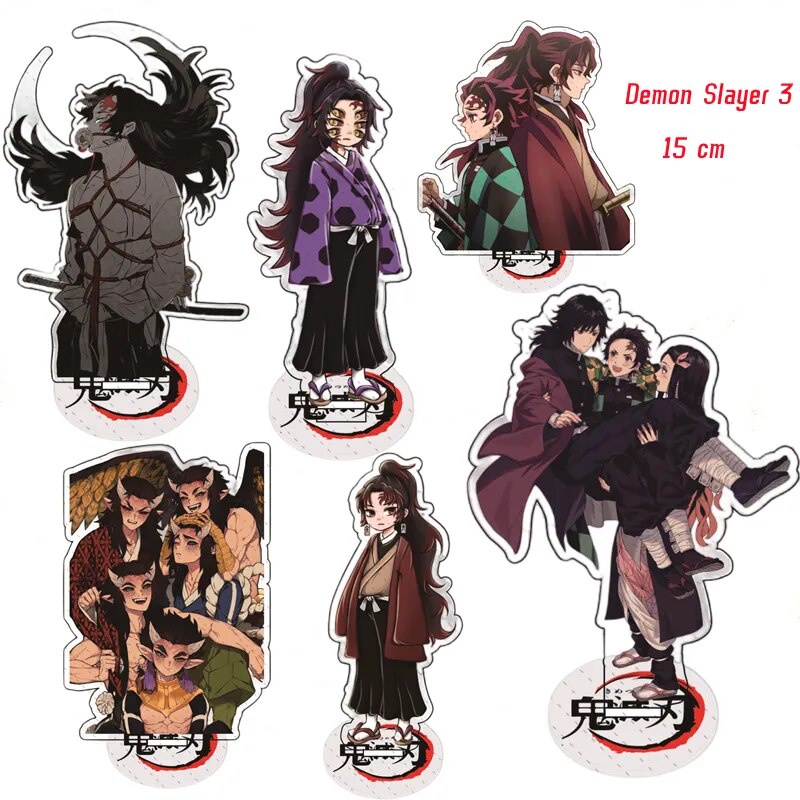 Mô hình Standee Anime Kimetsu no Yaiba Yoriichi Tanjirou Nezuko Zenitsu Inosuke Phụ kiện trang trí để bàn góc học tập