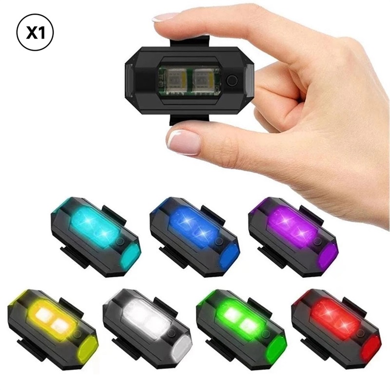 Đèn led Cảnh Báo Va Chạm mini 7 Màu Sắc Tùy Chọn Thông Dụng Cho Xe Máy / Xe Hơi