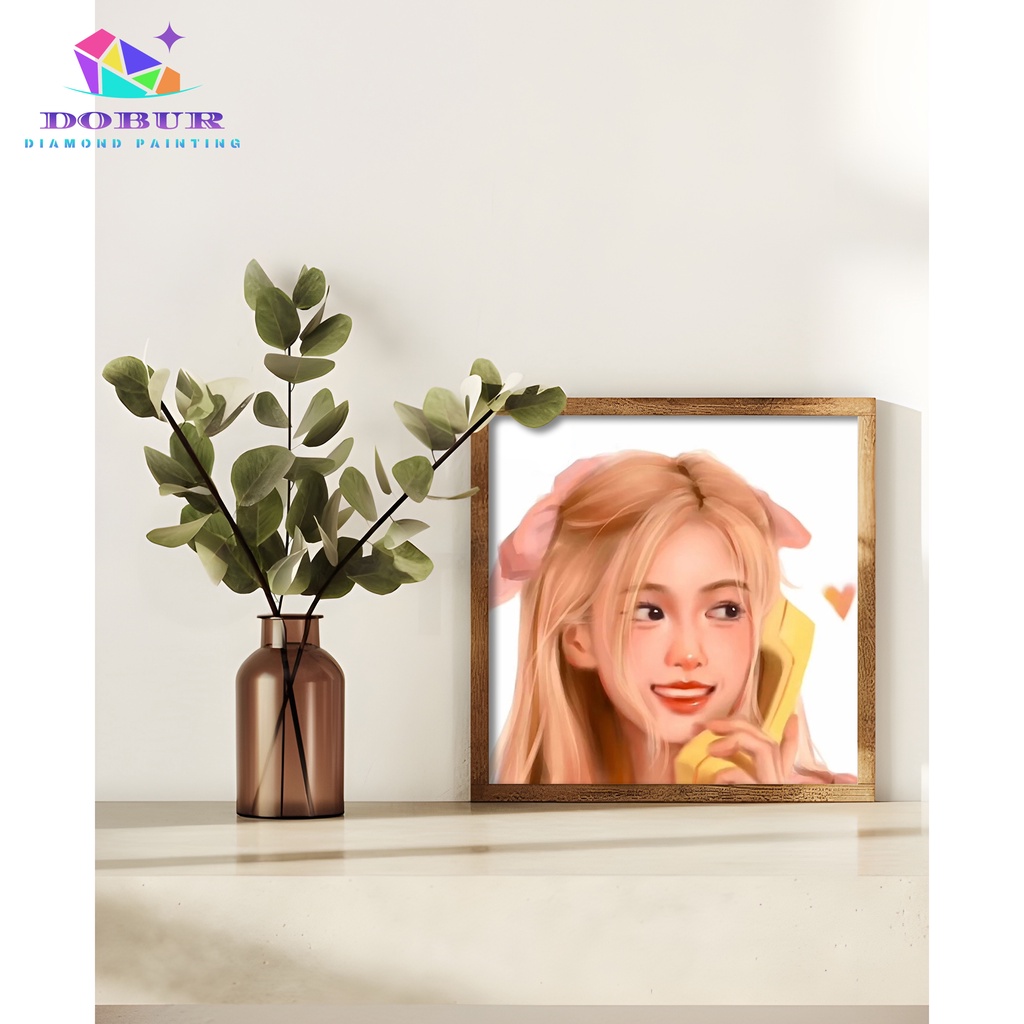 DOBUR | Bộ Tranh Đính Đá Tự Làm Trang Trí Nhà Cửa | Tranh Vải Bạt Treo Tường Trang Trí In Chữ blackpink 5d diy