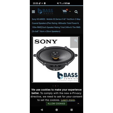 1 cặp bầu dục SoNy xs-680es gỡ xe. Giá 2 cái