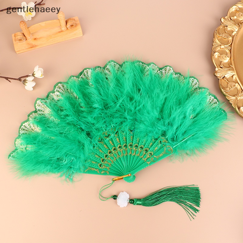 1 Chiếc Quạt Lông Vũ Hai Mặt Đầy Màu Sắc Trang Trí Tiệc Cưới