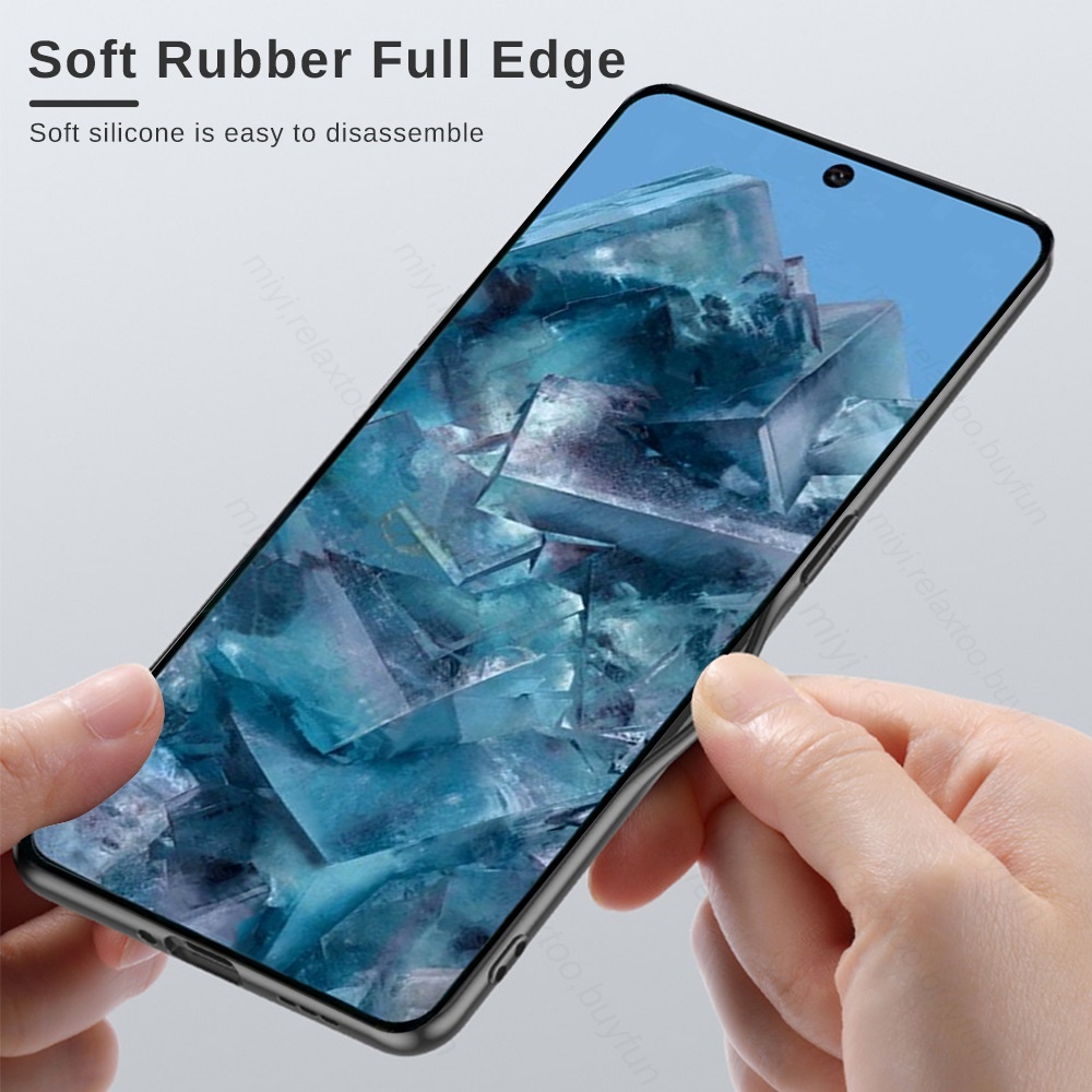 Phone Case For Google Pixel 8 Pro 5G Pixel8 Pixel8Pro Plain Sheepskin Leather Matte Casing Anti-fall Silicone TPU Soft Camera Protect Shockproof Back Cover