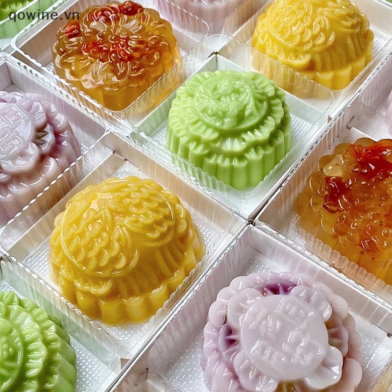Qowine Khuôn Làm Bánh Trung Thu / Sô Cô La / Bánh Trung Thu 4 Ngăn diy Sáng Tạo vn
