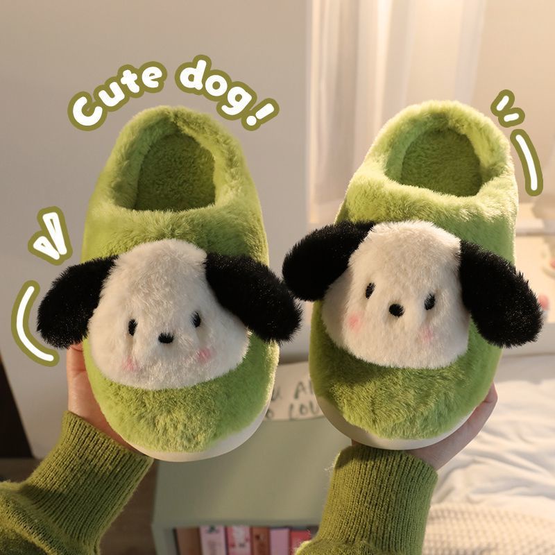 Paccha Dép Bông Đi Trong Nhà Đế Dày Chống Trượt Dễ Thương Cho Cặp Đôi
