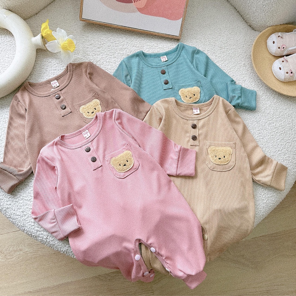 Quần áo trẻ em bộ body dài tay bodysuit áo liền quần bộ đồ liền thân Babyshop88 cho bé trai bé gái M18.9.23-3