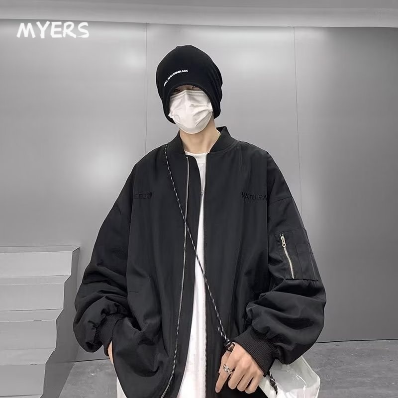 Myers Áo khoác nam và nữ chất lượng cao áo_khoác Zip rộng thoải mái 2023 NEW MJK2300CT3 41Z231013