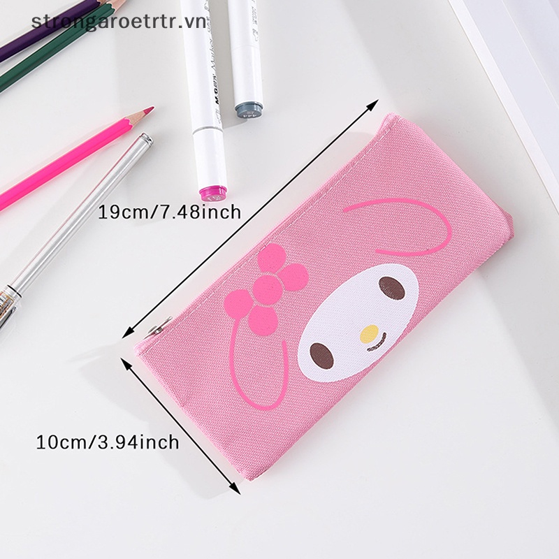 Bóp Viết Vải canvas In Hình kuromi cinnamoroll Dễ Thương